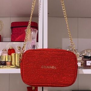Chanel Beauty Sparkling Red Bag